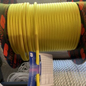8mm Braid on Braid yellow per mtr