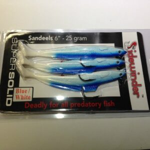 Sidewinder Eels 6" Blue/White Sea Fishing Lures