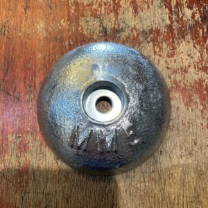 Anode 1ZB Zinc 1.3Kg Round Button Bolt-on Hull/Trim