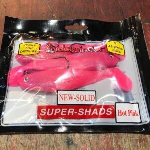 Sidewinder Super Shads 5" Fishing lures hot pink