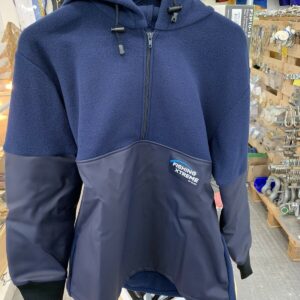 Elka Fleece Smock With Hood, Waterproof Sleeves And Front Navy