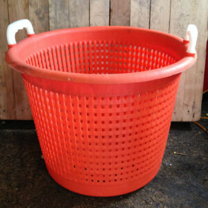 Fish baskets 44 litre orange with handles heavy duty