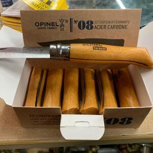 Opinel classic carbon steel locking knife No.8 beech handle