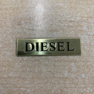Adhesive Diesel Brass Label