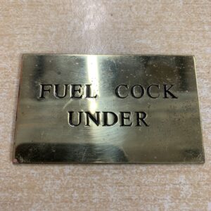 Adhesive Fuel cock under Brass Label
