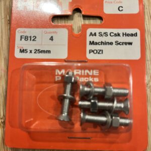 Holt marine F812 m5 x 25mm A4 csk m\screw pozi pack