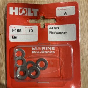 Holt marine F168 m6 A4 s/s flat washer