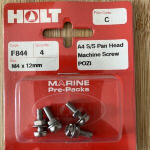 Holt marine F844 m4x12mm A4 pan m/screw