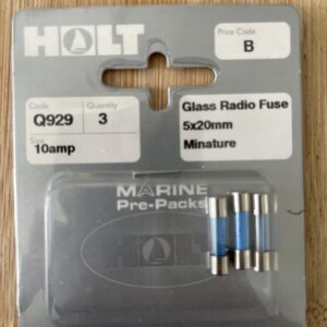 Holt marine Q929 10amp glass radio fuse