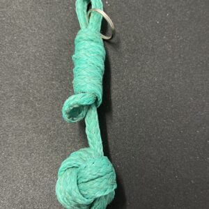 Upcycled monkey fist key ring large