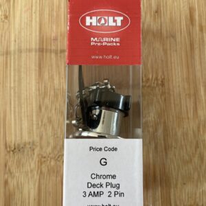Holt marine chrome deck plug 3 amp 2 pin Q542