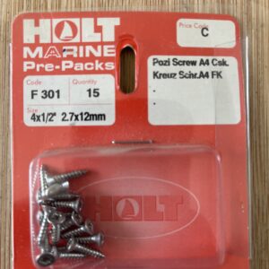 Holt marine F301 4 x 1/2” A4 csk screws