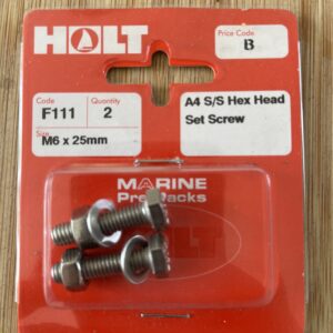 Holt marine F111m6x25mm A4 hex set bolt