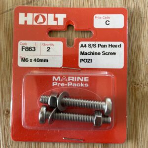 Holt marine F863 m6 x 40mm A4 pan m/screw
