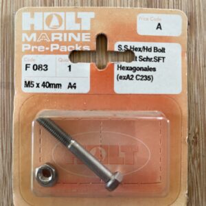 Holt marine F083 m5x40mm A4 hex bolt
