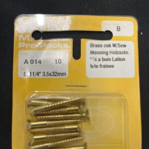 Holt marine A014 6x11/4” brass ask w/screws