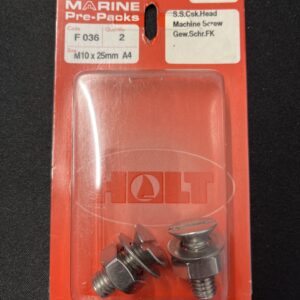Holt marine F036 m10 x 25mm A4 csk m/screw