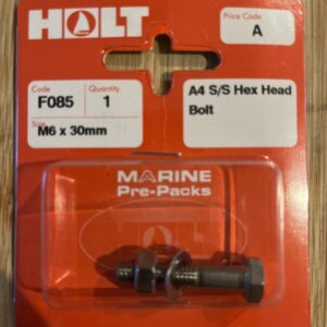 Holt marine F085 m6 x 30mm A4 hex bolt