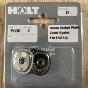 Holt marine P036 brass nickel cloth eyelet for pull up