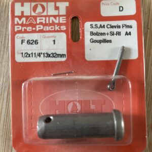 Holt marine F626 1/2 x 11/4” s/s clevis pin