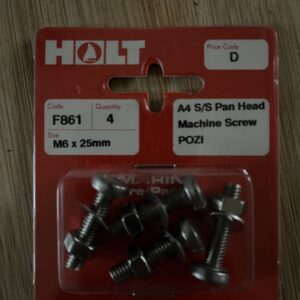 Holt marine F861 m6 x 25mm A4 pan m/screw