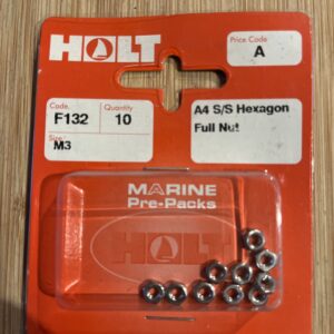 Holt marine F132 m3 A4 hex nut pack