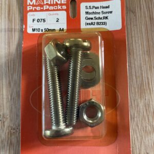 Holt marine F075 m10 x 50mm A4 pan m/screw pack