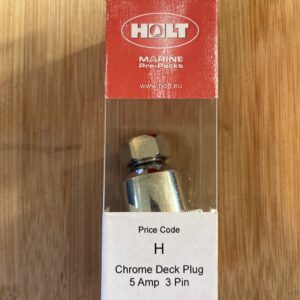 Holt marine Q561 chrome deck plug 5 amp 3 pin