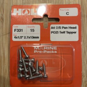 Holt marine F331 4 x 1\2" A4 pan s\tapper s/s pack