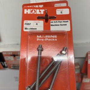 Holt marine F057 m5 x 60mm A4 pan head machine screw