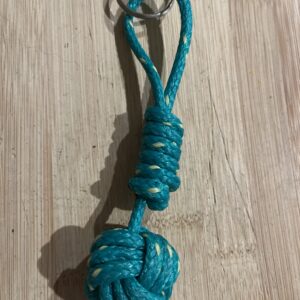 Upcycled monkey fist key ring large