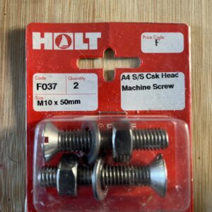 Holt marine F037 m10 x 50mm A4 s/s csk machine screw