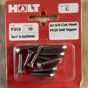 Holt marine F313 8 x 1” A4 s/s csk pozi s/tapper