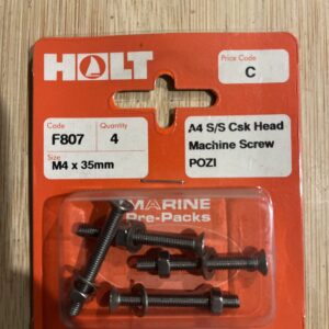 Holt marine F807 m4 x 35mm A4 s/s csk machine screws