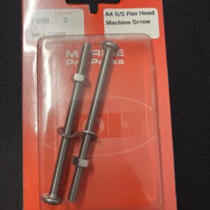 Holt marine F058 m5 x 75mm A4 s/s pan m/screw pack