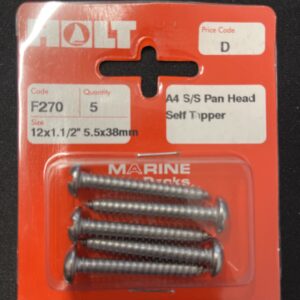 Holt marine F270 12 x 1 1/2” A4 s/s pan s/tapper pack