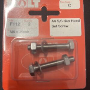 Holt marine F112 A4 s/s m6 x 35mm hex set screw pack