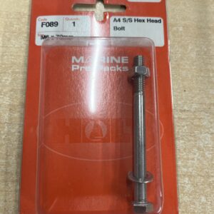 Holt marine F089 m6 x 70mm A4 s/s hex head bolt