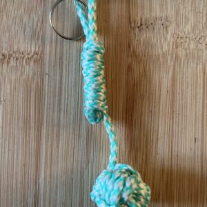 Upcycled monkey fist key ring