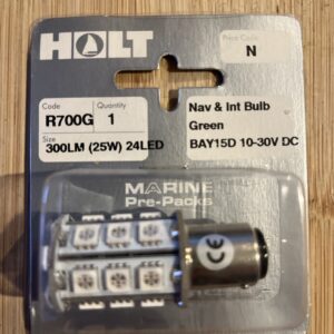 Holt marine R700G navigation bulb green bay15d 10-30v dc 300lm 25w 24led