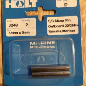 Holt marine J048 35mm x 5mm s\s shear pin outboard yamaha\mariner pack