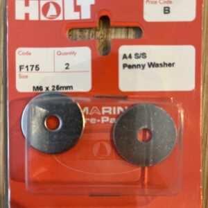 Holt marine F175 m6 x 25mm A4 s/s penny washer pack