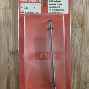 Holt marine F020 m5 x 100mm A4 s\s csk m\screw pack