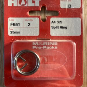 Holt marine F651 25mm A4 s\s split ring pack