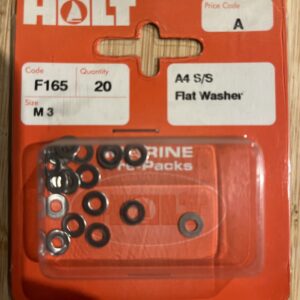 Holt marine F165 m3 A4 s/s flat washer pack