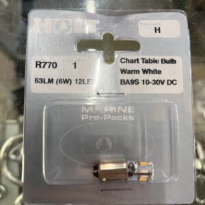 Holt marine R770 chart table bulb 63lm 6w 12led ba9s 10-30v dc