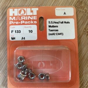 Holt marine F133 m4 A4 s\s full hex nut pack