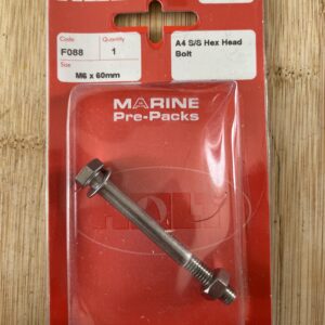 Holt marine F088 m6 x 60mm A4 s/s hex bolt pack