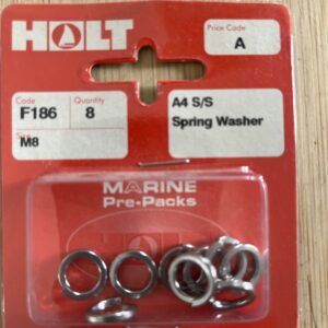 Holt marine F186 m8 A4 s/s spring washer pack