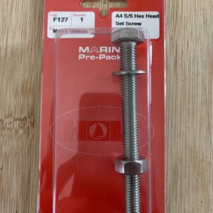 Holt marine F127 m10 x 100mm A4 s/s hex set bolt pack